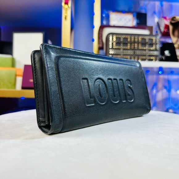 Louis Vuitton Black Dark Infinity Leather Brazza Large Bi-Fold Wallet Virgil Abl - Picture 3 of 15